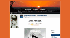 Desktop Screenshot of classiccinemaquotes.com